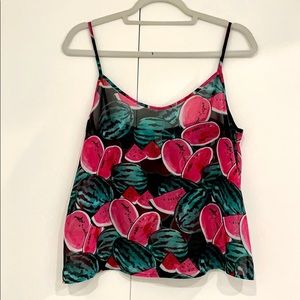 American Apparel chiffon watermelon tank top